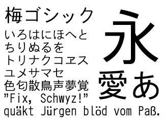 梅ゴシック