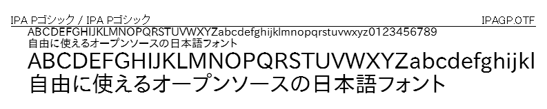 IPA Pゴシック