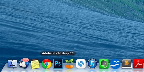 DockからPhotoshopをクリック