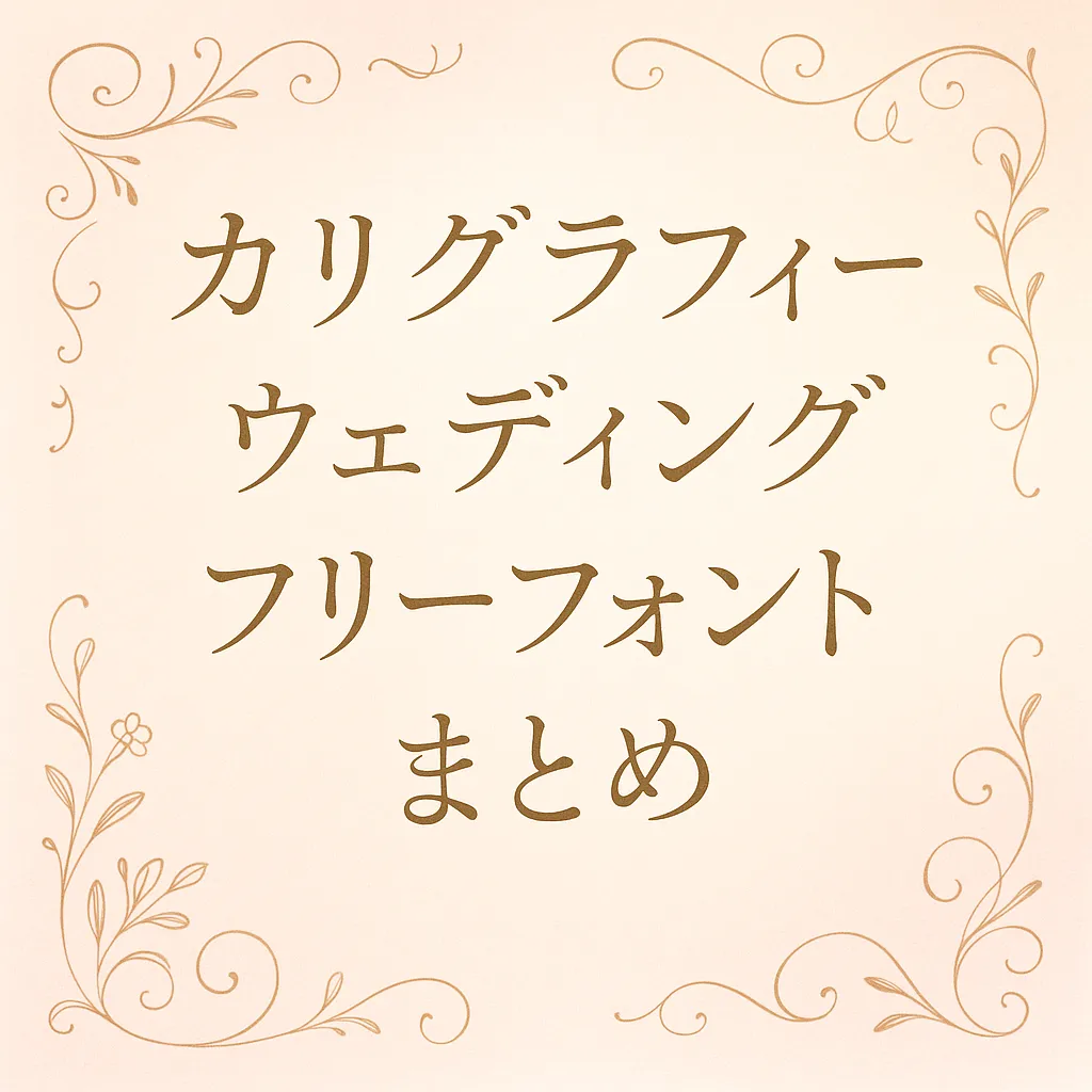 カリグラフィー ウェディング フリーフォント