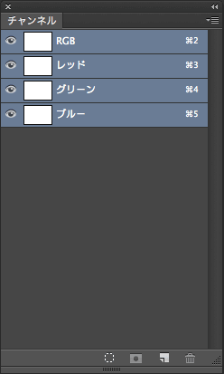 Potoshop　チャンネルパネル