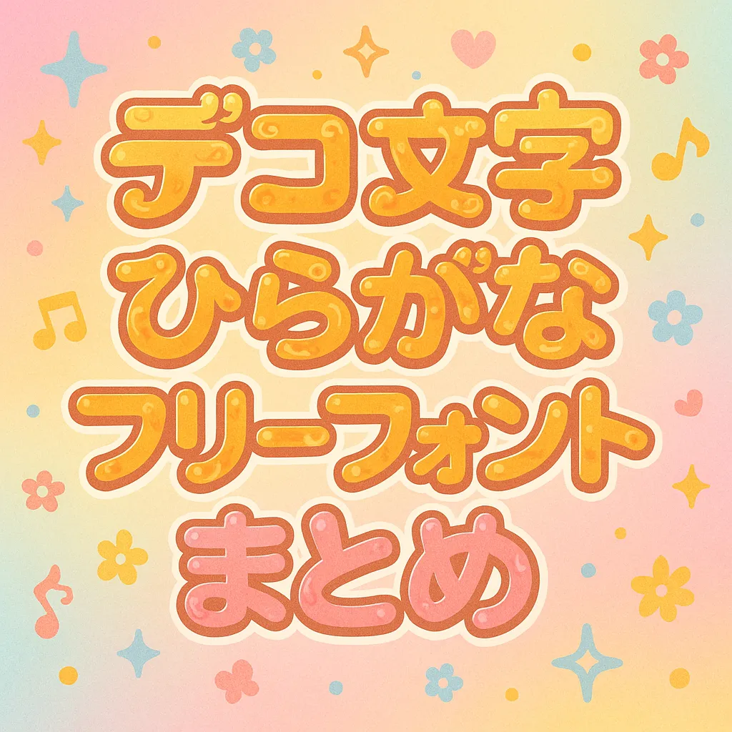 デコ文字 ひらがな フリーフォント