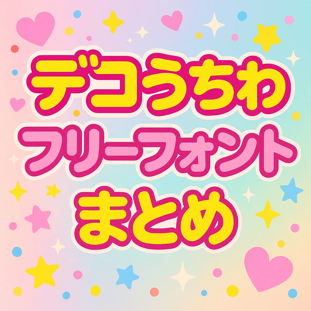 デコ うちわ フリーフォント