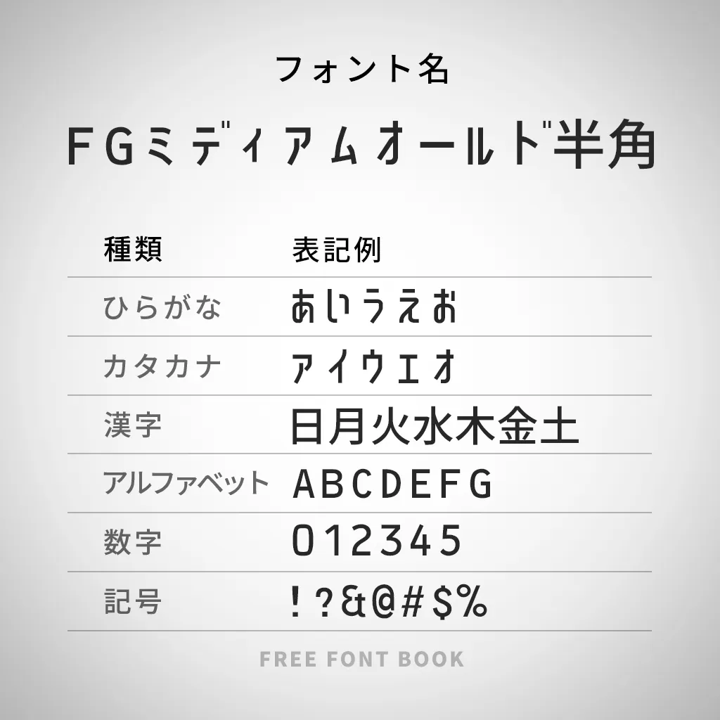 FGミディアムオールド半角