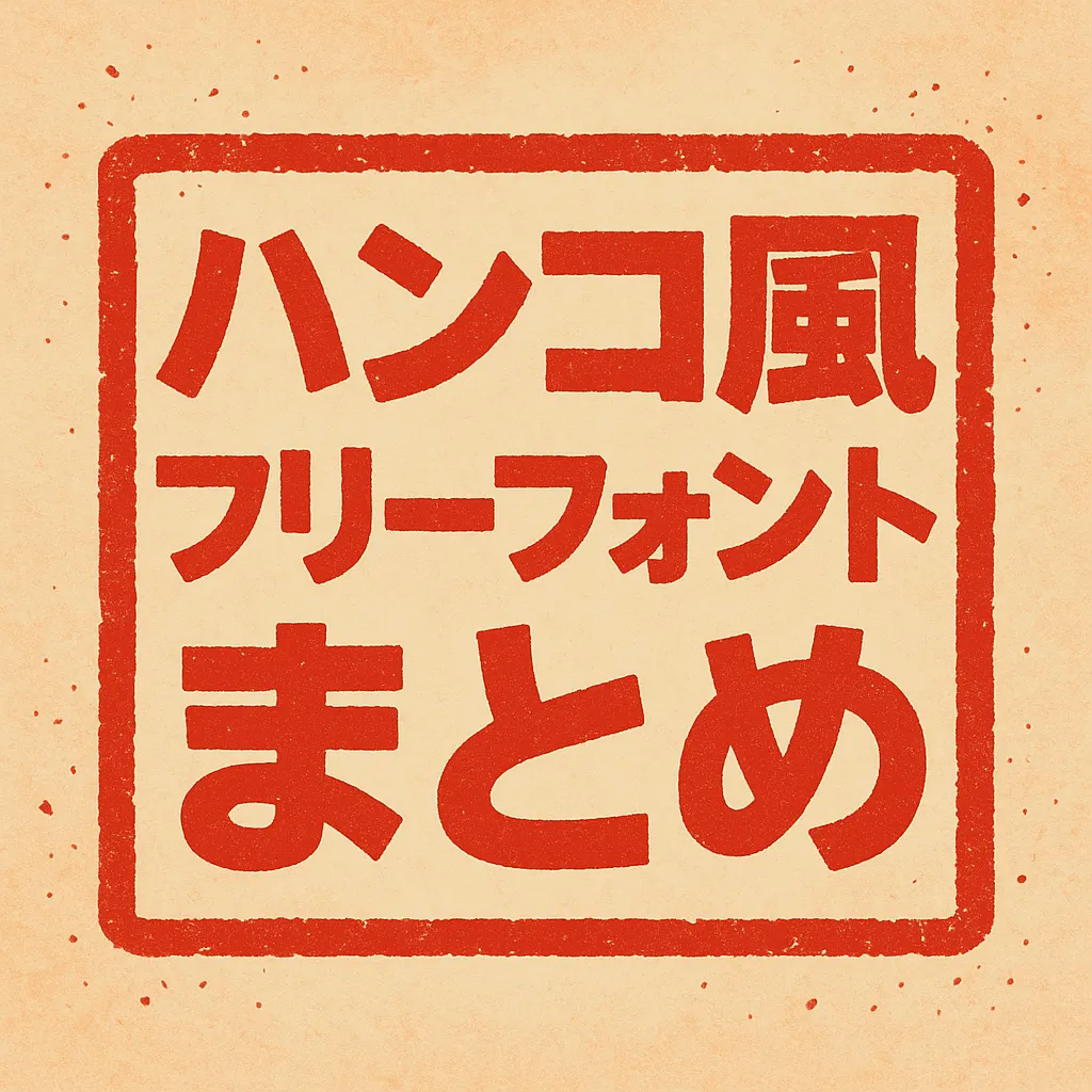 ハンコ風 フリーフォント