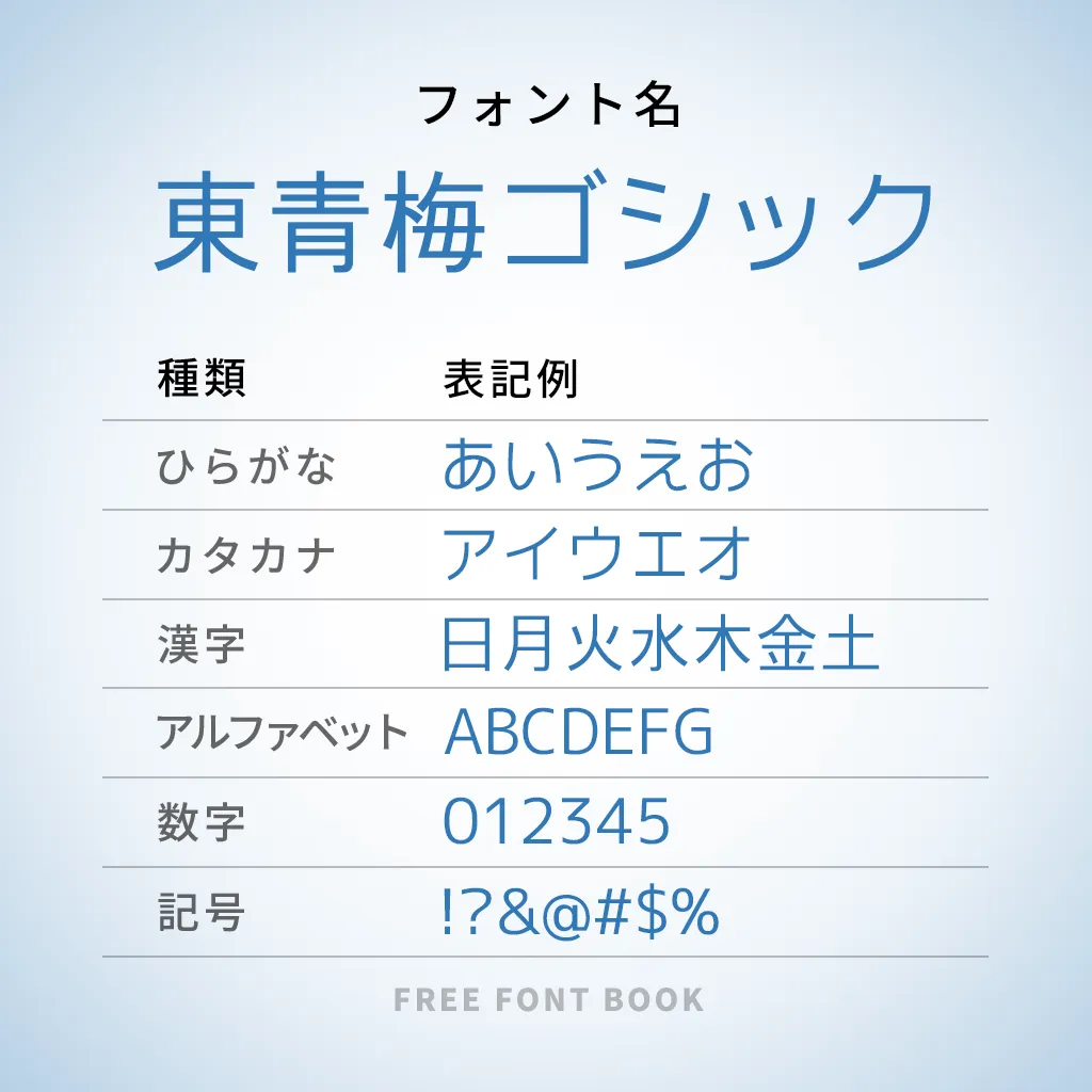 東青梅ゴシック
