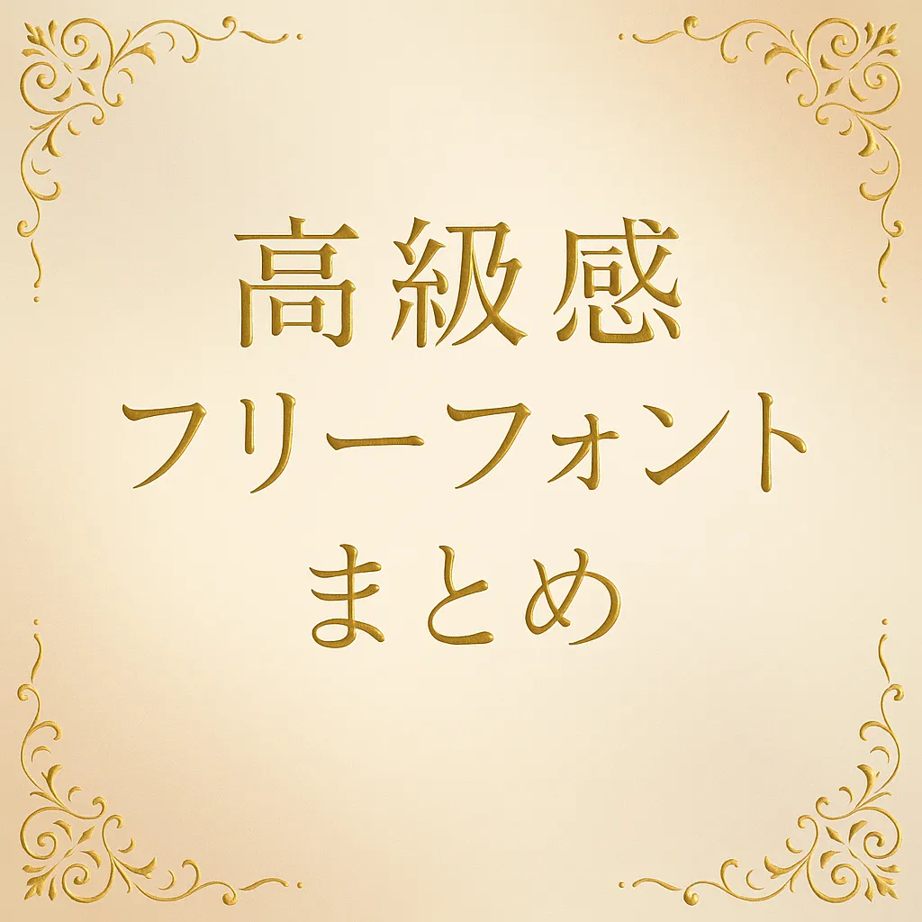 高級感 フリーフォント