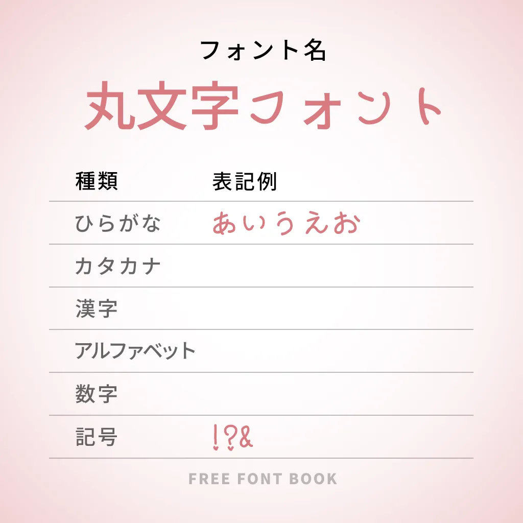 丸文字フォント