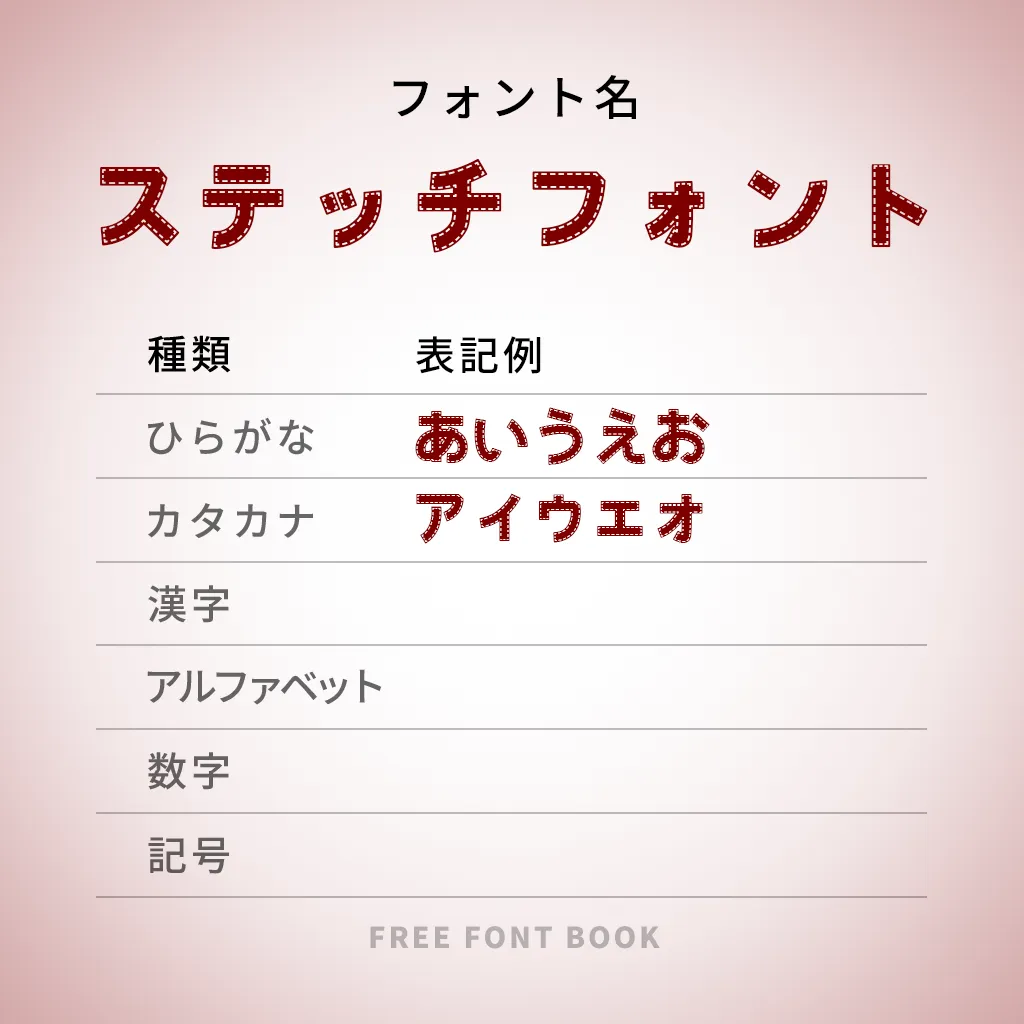 ステッチフォント