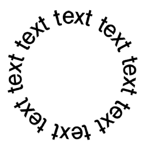 円に沿った文字が完成