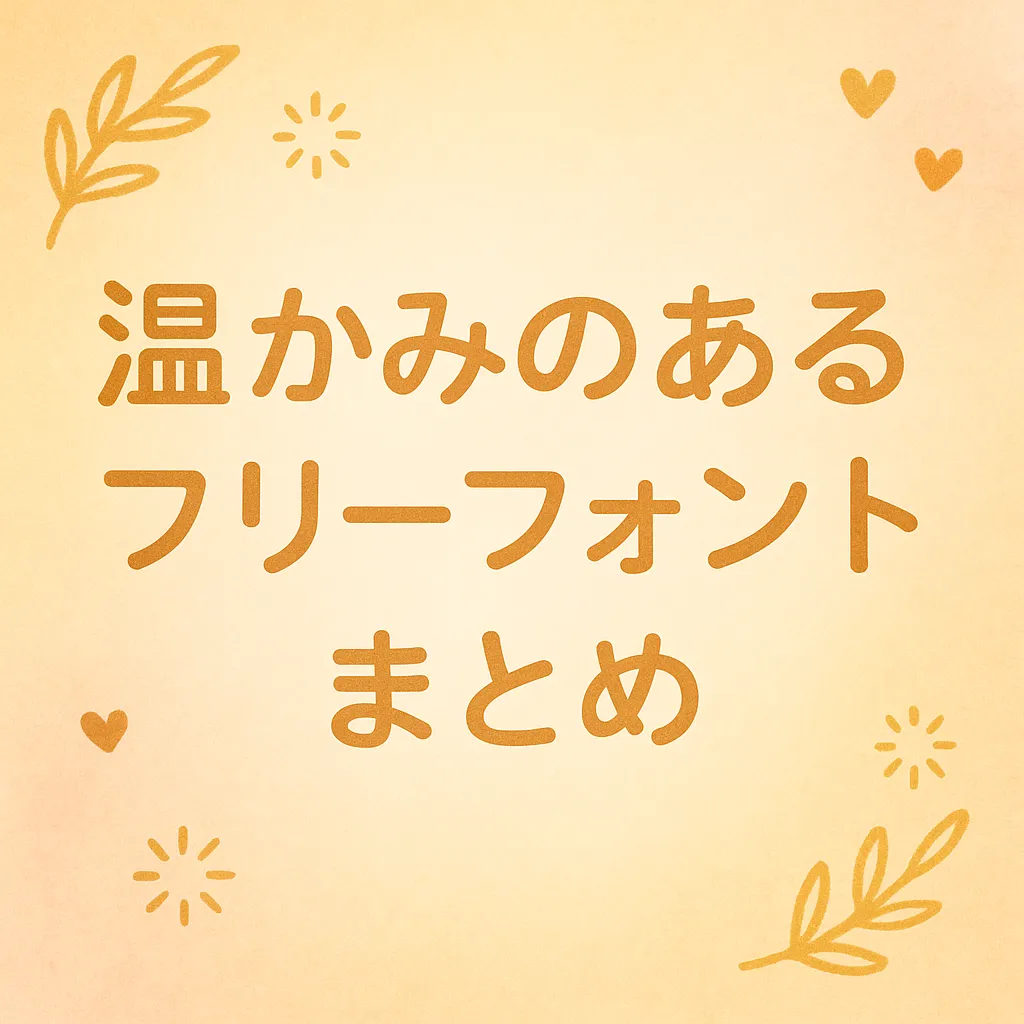 温かみのある フリーフォント