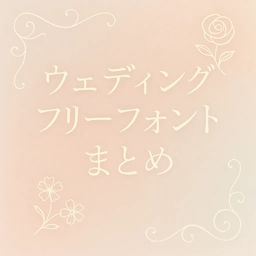 ウェディング フリーフォント